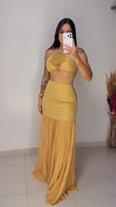 Conjunto Macramê - Dourado na internet