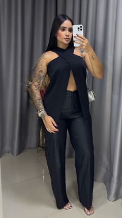 Blusa Cruzada - Preta - Anna Closet DF 