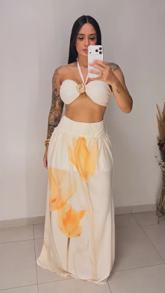 Conjunto Dominique - Off Com Amarelo - loja online