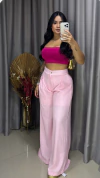 Calça Max Pantalona - Rosa bebê - comprar online