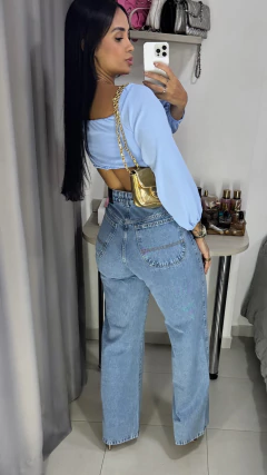 Cropped Princesa Jeeh Moraes - Azul - Anna Closet DF 