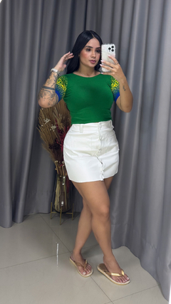 Cropped Tricot Brasil - Verde - Anna Closet DF 