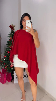 Bata Capa Assimetrica - Vermelha - loja online