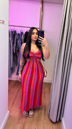 Vestido Listras com Lurex - comprar online