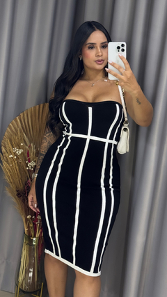 Vestido Erika Tomara Que Caia Tricot Premium- P &B - loja online