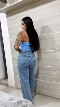 Cropped Talgui Corset - Azul Bebê - Anna Closet DF 