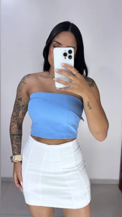 Cropped Talgui Corset - Azul Bebê na internet