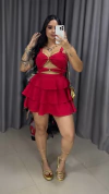 Vestido Estrela Crede Seda - Vermelho - comprar online