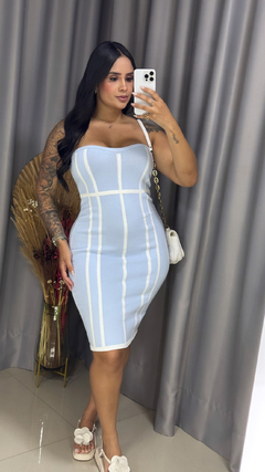 Vestido Erika Tomara Que Caia Tricot Premium - Azul bebê - comprar online