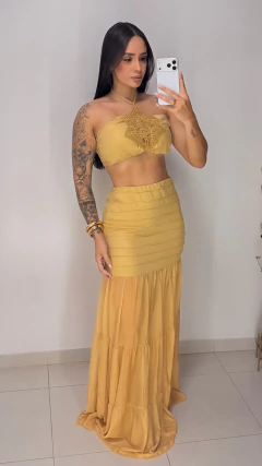 Conjunto Macramê - Dourado - loja online