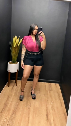 Short Jeans- Preto SOMENTE 36 - Anna Closet DF 