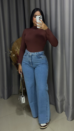 Calça Jeans Wide Leg - Lavagem Clara - comprar online