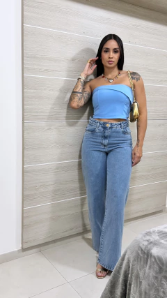 Imagem do Cropped Talgui Corset - Azul Bebê