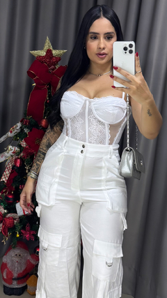 Corset Renda - Branco - comprar online