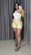 Short Alfataria Linho - Nude - comprar online