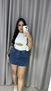 Saia Jeans Com Elastano - Lavagem Tradicional