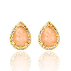 BRINCO DE GOTA CRAVEJADA - BANHO OURO18K - comprar online