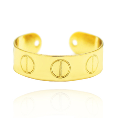 ANEL INSPIRED GRIFE REGULÁVEL - BANHADO A OURO18K - comprar online