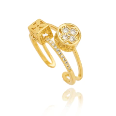 ANEL REGULÁVEL DUPLO MONOGRAMAS - LV - comprar online