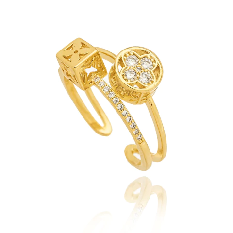 ANEL REGULÁVEL DUPLO MONOGRAMAS - LV - comprar online