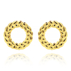 BRINCO REDONDO VAZADO ORGÂNICO - BANHADO A OURO18K