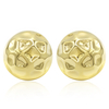 BRINCO MEIA ESFERA ORGÂNICA - BANHADO A OURO18K