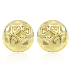 BRINCO MEIA ESFERA ORGÂNICA - BANHADO A OURO18K