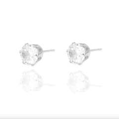 BRINCO SOLITÁRIO PONTO DE LUZ 5MM - loja online