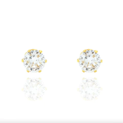 BRINCO SOLITÁRIO PONTO DE LUZ 5MM