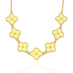 CHOKER DE TREVO LISO - BANHADO A OURO18K