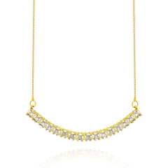 COLAR ARCO CRAVEJADO COM ZIRCÔNIAS QUADRADAS - comprar online