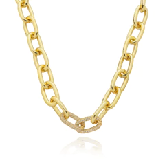 COLAR ELOS COM DOIS ELOS CRAVEJADOS - comprar online