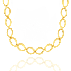 CHOKER DE ELOS OVAIS - BANHADO A OURO18K