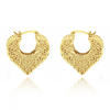 ARGOLA CLICK GOTA RENDADO - BANHADO A OURO18K