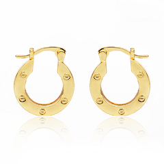 ARGOLA CLICK LISA INSPIRAÇÃO GRIFE - BANHADO OURO 18K