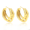 ARGOLA TRIPLA LISA - BANHADO A OURO18K