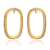BRINCO CIRCULAR DE CORRENTE FITA COM ZIRCÔNIAS - BANHADO A OURO18K