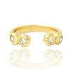 ANEL FALANGE COM ZIRCÔNIAS - BANHADO A OURO18K