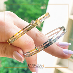 BRACELETE INSPIRADO EM GRIFE COM ZIRCÔNIA SOLITÁRIA na internet