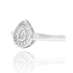 Imagem do ANEL GOTA CRAVEJADA COLORIDA - BANHADO A OURO 18K