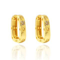 BRINCO CLICK INSPIRED GRIFE CRAVEJADO - BANHADO A OURO18K