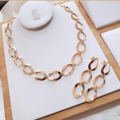 CHOKER DE ELOS OVAIS - BANHADO A OURO18K - comprar online