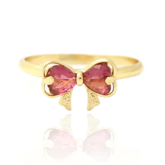 ANEL LAÇO DE ZIRCÔNIAS - BANHADO A OURO 18K na internet