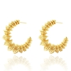 BRINCO ARGOLA DE MOLA ESPIRAIS - BANHADO A OURO 18K