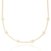 COLAR RIVIERA COM FLORES- BANHADO A OURO18K