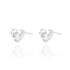 BRINCO CORAÇÃO MINI COM ZIRCÔNIAS- BANHADO A OURO18K - loja online