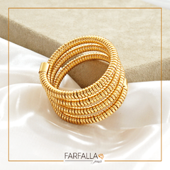 BRACELETE MOLA TEXTURIZADA MALEÁVEL - BANHADO A OURO18K na internet