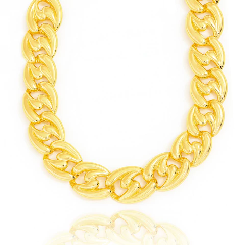 CORRENTE MAXI COM ELOS ENTRELAÇADOS - comprar online