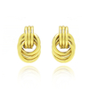 BRINCO ENTRELAÇADO LISO - BANHADO A OURO18K