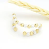 BRINCO PIERCING FAKE BOLAS LISAS E PÉROLAS - OURO18K